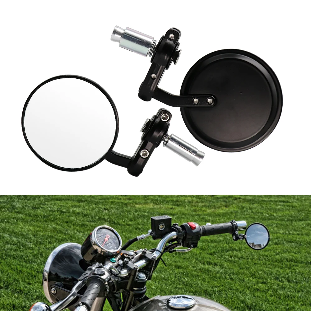 Зеркало заднего вида для мотоцикла 7/8 дюйма с ручкой|Боковые зеркала и