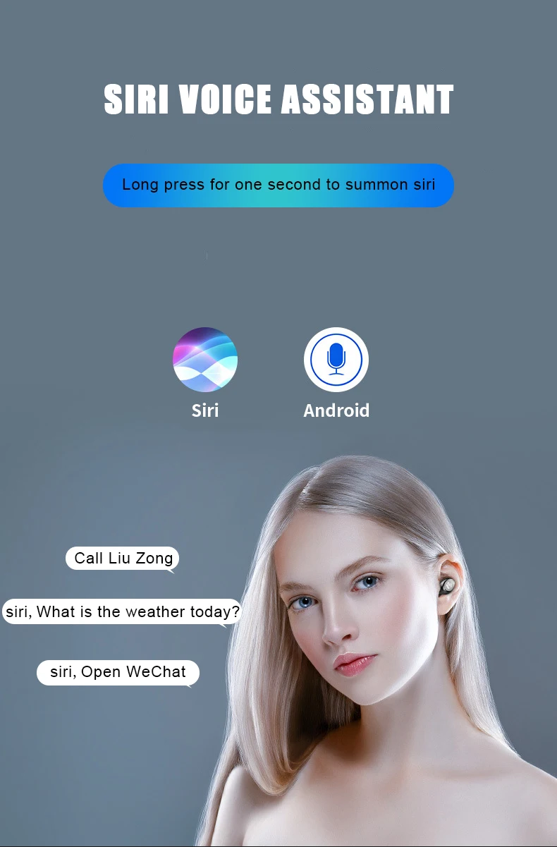 Bluetooth V5.0 2000 мАч TWS наушники беспроводные наушники стерео Спортивные Беспроводные наушники гарнитура мощность для iPhone Xiaomi