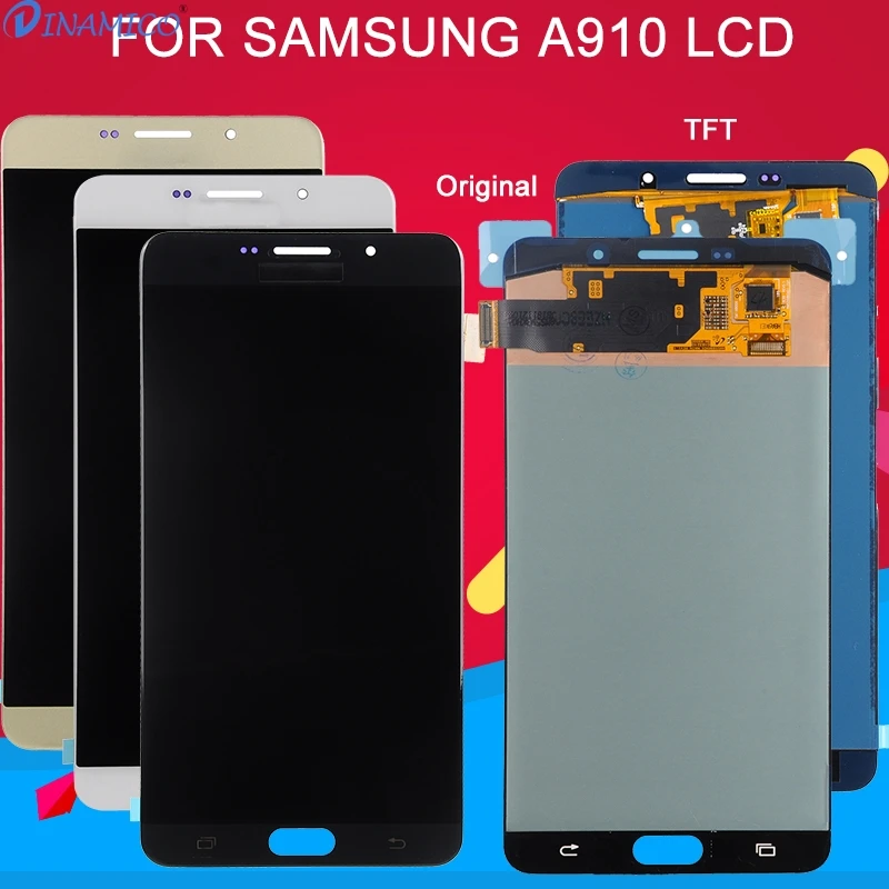 Dinamico OLED A910 Lcd сенсорный экран дигитайзер в сборе для Samsung Galaxy A9 Pro Lcd A9 A9000 A900 A9 дисплей