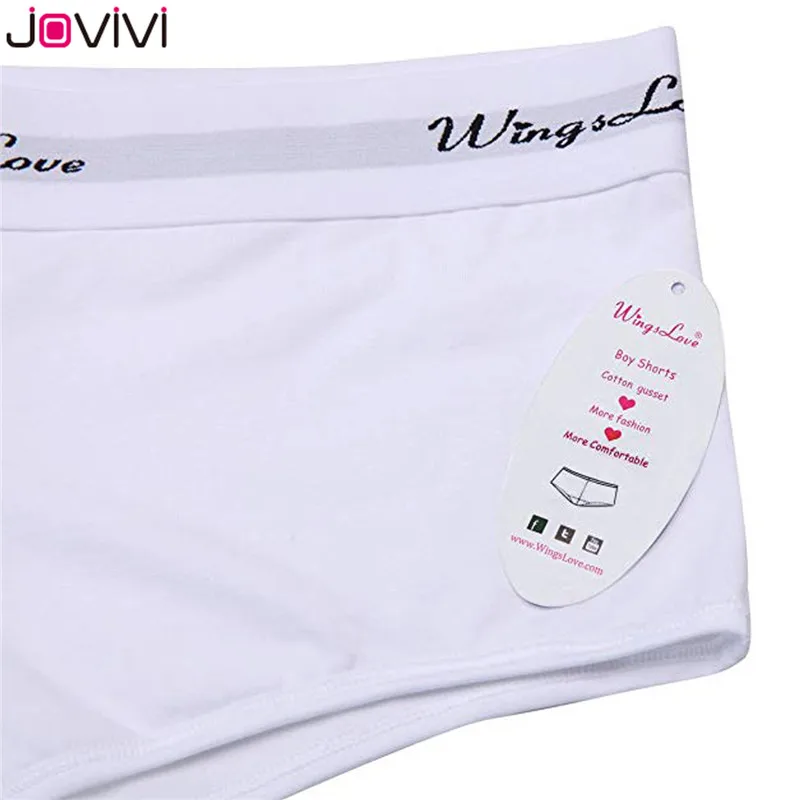 Jovivi, 3 шт., женские трусы для мальчиков, спортивные сексуальные бесшовные трусики, трусы, разноцветные, размер S-L, черные/белые/серые, Wingslove, трусики