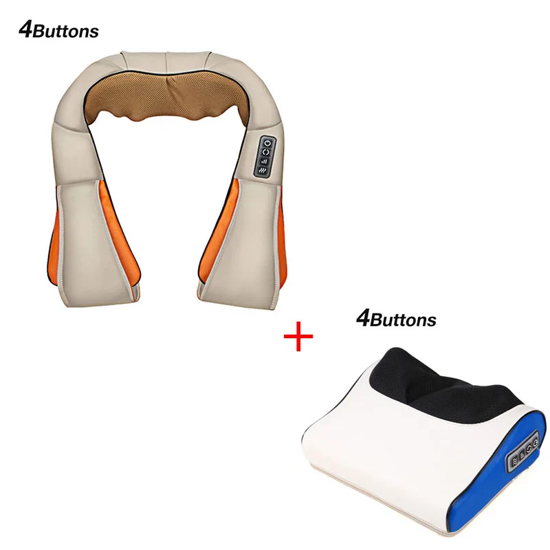 Электрическая массажная подушка и u образный массажер для шеи тела с