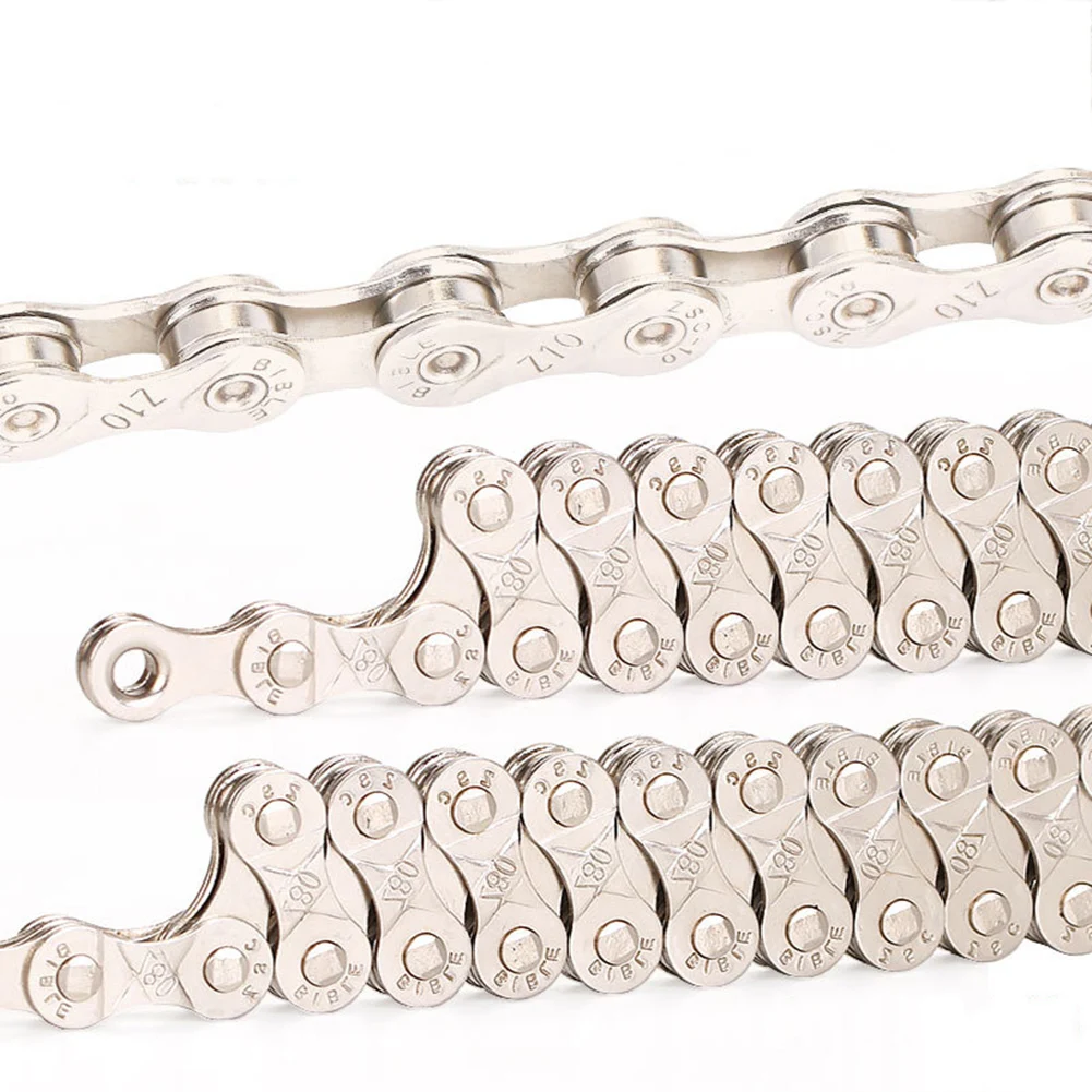 

New 6 7 8 9 10 speed Bicycle chain silver half hollow bike chain mountain road bike full hollow chains ultralight
