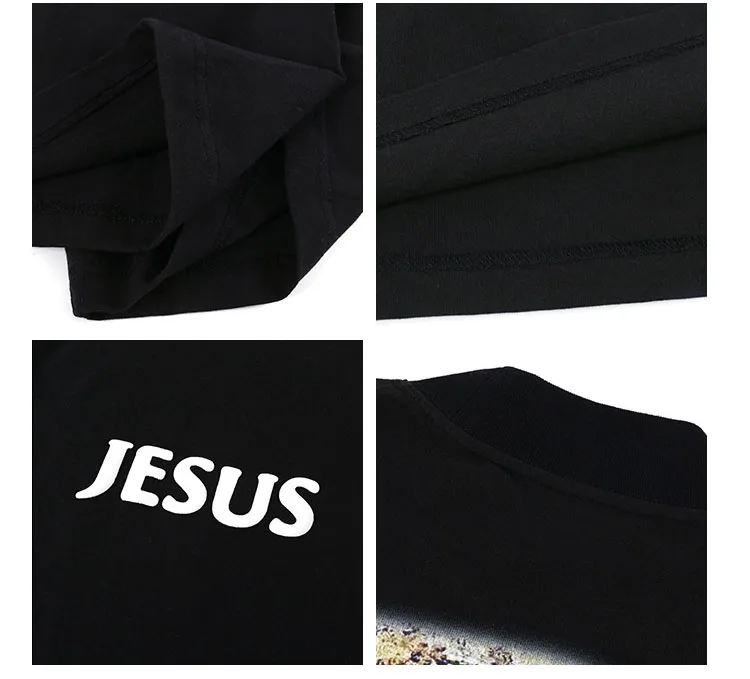 Новинка Мужская Уличная футболка с высоким воротником принтом в стиле хип-хоп