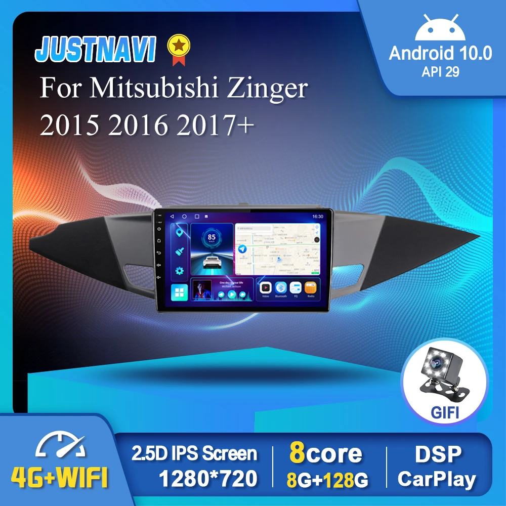 

8G 128G Car Radio Android 10.0 Multimedia For Mitsubishi Zinger 2015 2016 + Wireless Carplay Auto DSP GPS IPS 1280*720P No 2 din