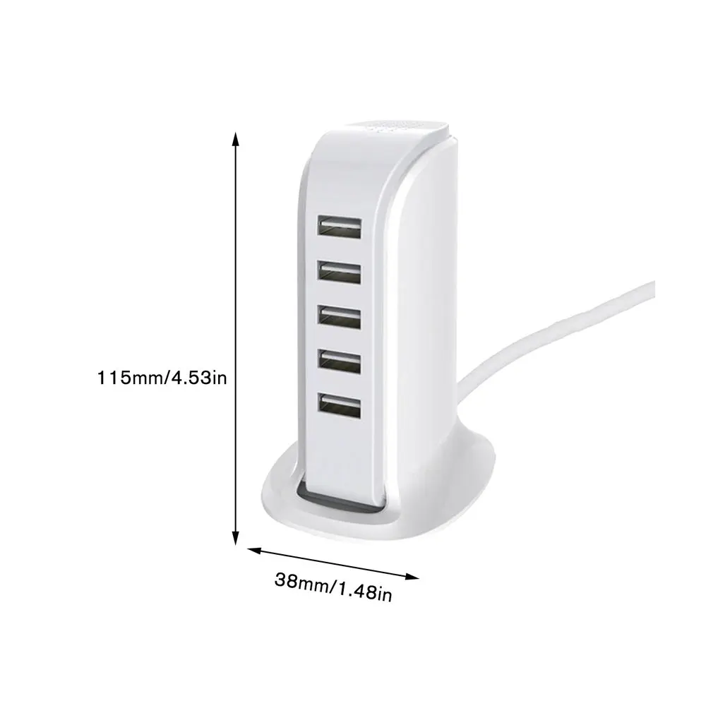 5 портов USB зарядное устройство 4A многопортовый разъем концентратор зарядная