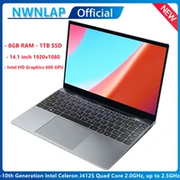 nwnlap aq140 14 1 intel celeron j4125 up to 2 5ghz laptop 8gb 1tb ssd windows 10 wifi 2 4g5g computer