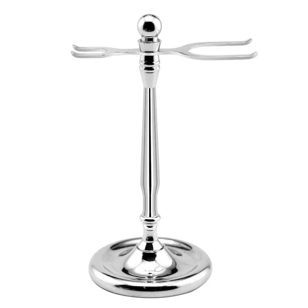 

Lightweight Stable Bathroom Shaving Brush Holder Alloy Easy Clean Frame Weighted Base Tool Stand Razor Storage Gift Home Use
