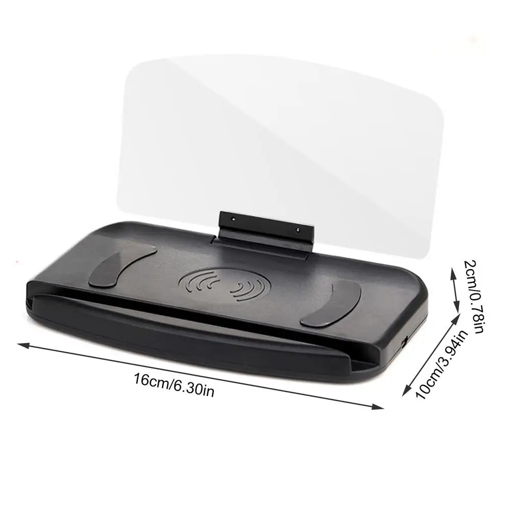 

Car HUD Auto Wireless Charging Head-Up Display Car HD Mobile Phone Navigation Projector Winshield Speedometer Car Accossorriess