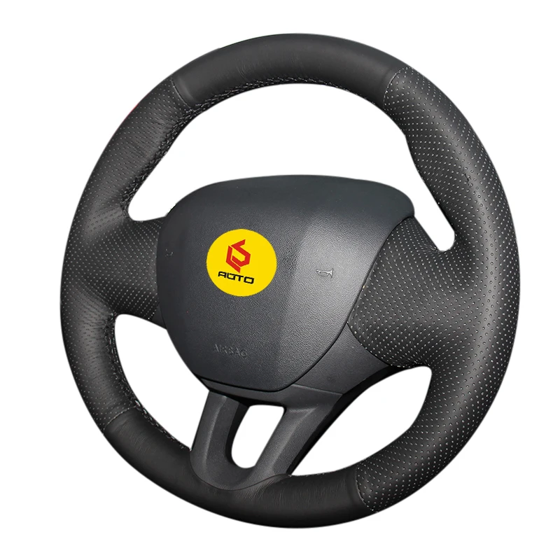 Ручная швейная оплетка на рулевое колесо чехол для Peugeot 208 2008 год funda volante кожаный