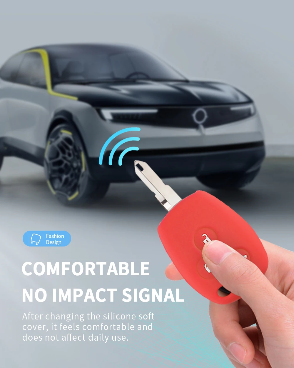 Dandkey, 3 кнопки, силиконовый чехол для ключей, подходит для RENAULT Clio DACIA Logan Sandero, пульт дистанционного управления, брелок, автомобильные аксессуары