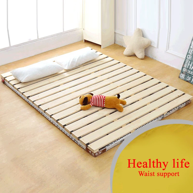 Складной реальные твердого деревянная кровать из сосны рамка Поддержка жесткий