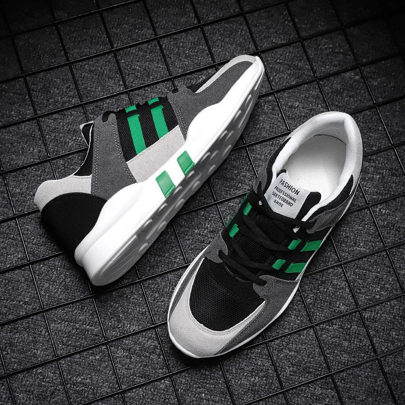 Кроссовки мужские сетчатые дышащие удобные сникерсы на плоской подошве модная