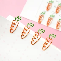 tutu 5pcslot creative kawaii cactus pineapple carrot paper clip cute metal bookmark decorative file memo clips stationery h0367