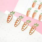 5 шт.лот креативная кавайная кактус ананас морковка зажим для бумаги симпатичная металлическая Закладка для книг декоративные зажимы для записей канцелярские принадлежности H0367