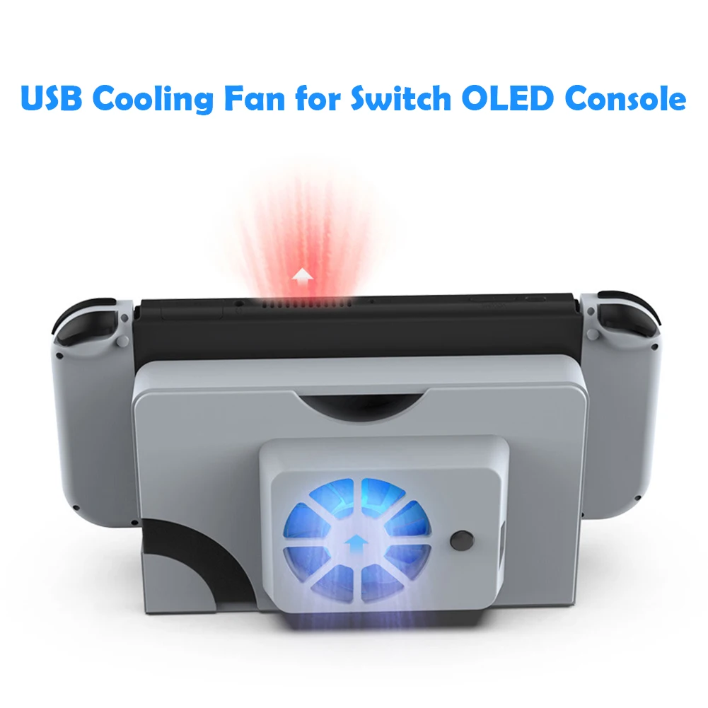 

For Nintendo Switch OLED Game Console USB Cooling Fan Heat Sink Holder Stand Game Console Cooler Radiator Base Accessories