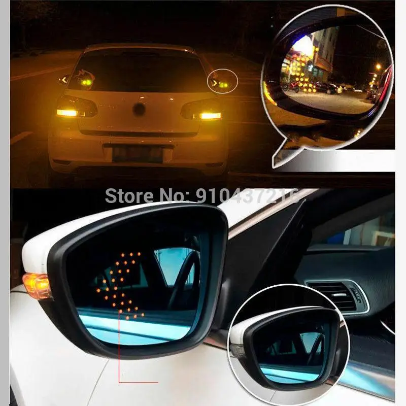 For Mitsubishi Eclipse Cross 2018-2021 Refit Car Side Rearview Mirror Glare Proof Blue Glasses Led Lamp Heated Turn signal Light |