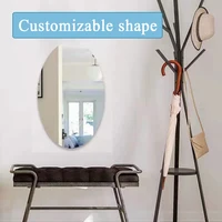 wall stickers 3d mirror effect detachable oval background decoration ins is suitable for home decoration stickers posters