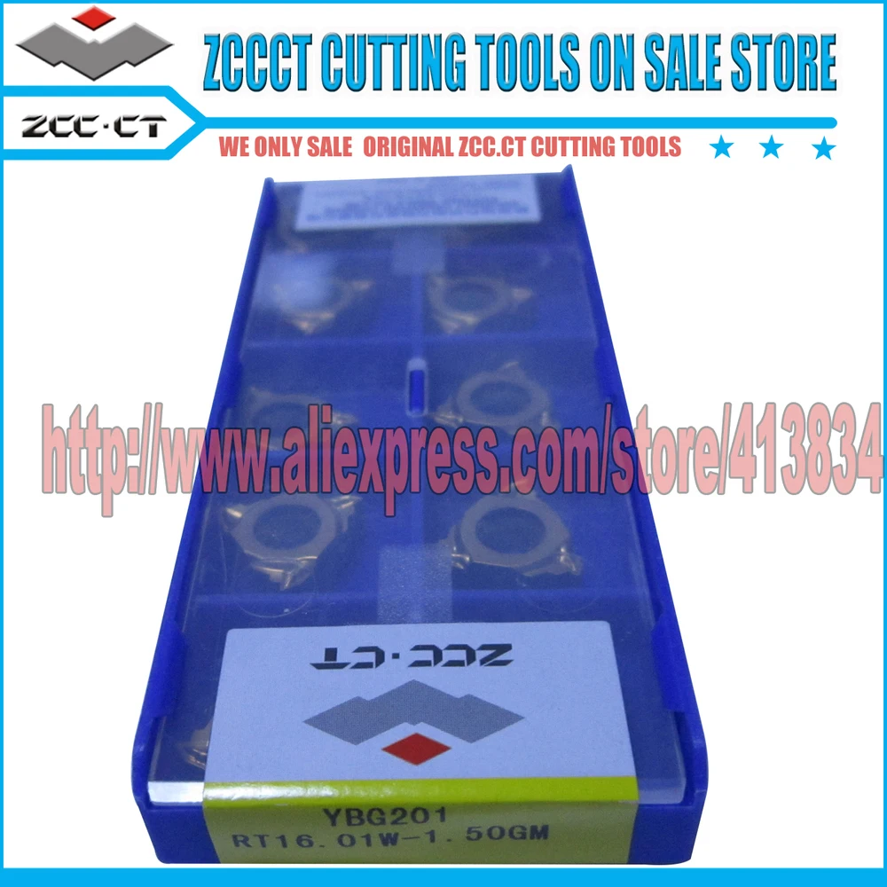 

10pcs RT16.01W-1.50GM YBG201 ZCCCT Cemented Carbide CNC Threading inserts 16 ZCC External thread lathe cutter for metal cut