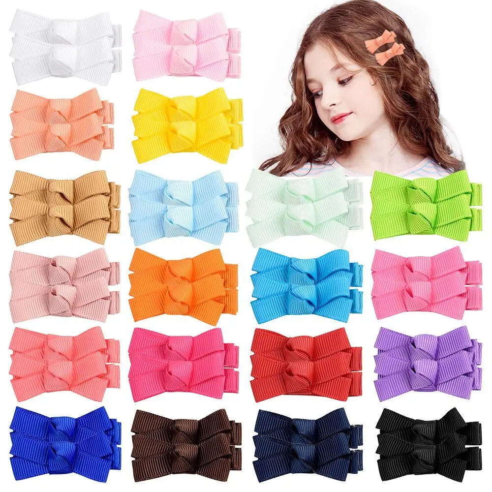 31 шт./лот милые яркие цвета банты для волос маленькие заколки маленьких девочек