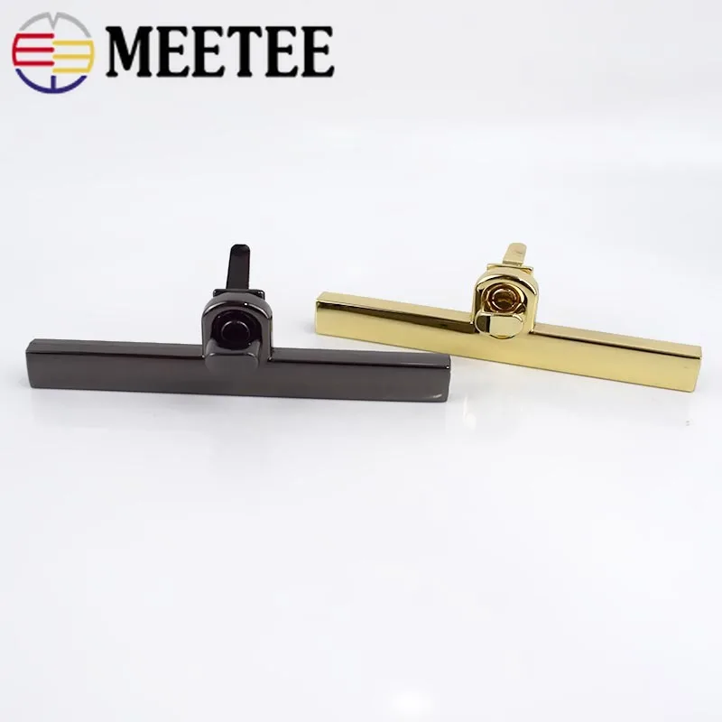Meetee 2/5 шт 96x11 мм металлический прямоугольный замок сумка с пряжкой Крышка зажим