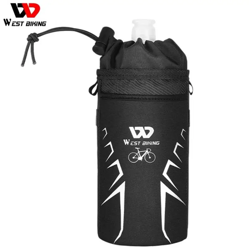 

WEST BIKING MTB Дорожная велосипедная бутылка для воды, теплоизоляционная сумка, сумка для велосипедного чайника, Сумка с теплоизоляцией для горя...