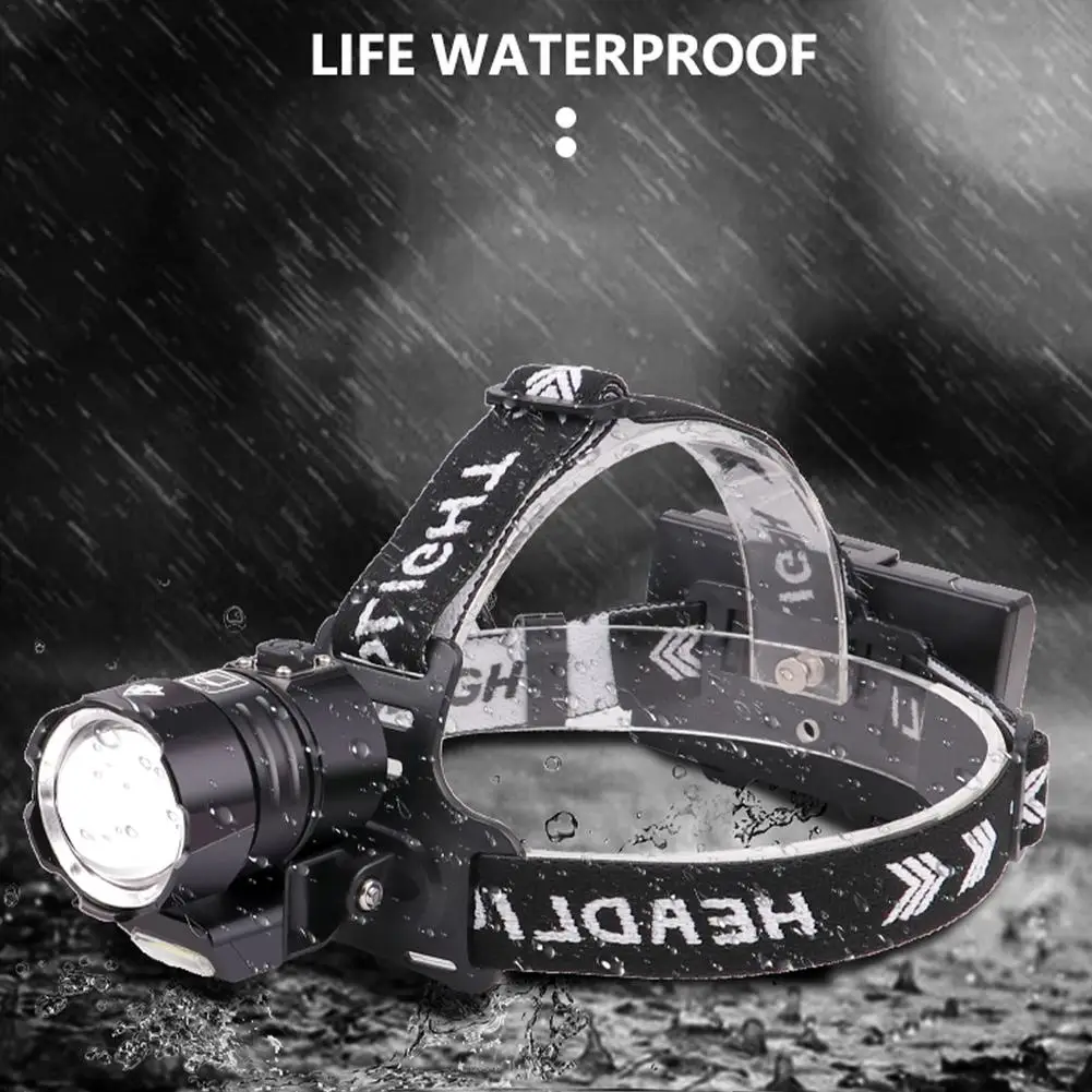 

1800 LM XHP 90+COB Powerful Camp Headlamp LED Headlight Head Torch USB Rechargeable Head Flashlight For Outdoor Fishing Hiking