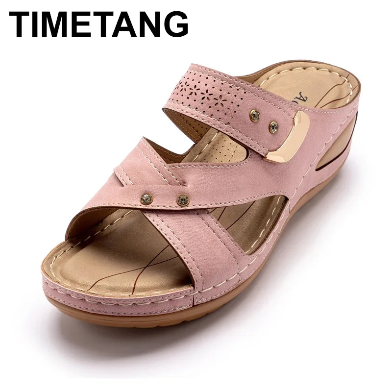 

Сандалии женские, на танкетке, 5 см, с застежкой-липучкой