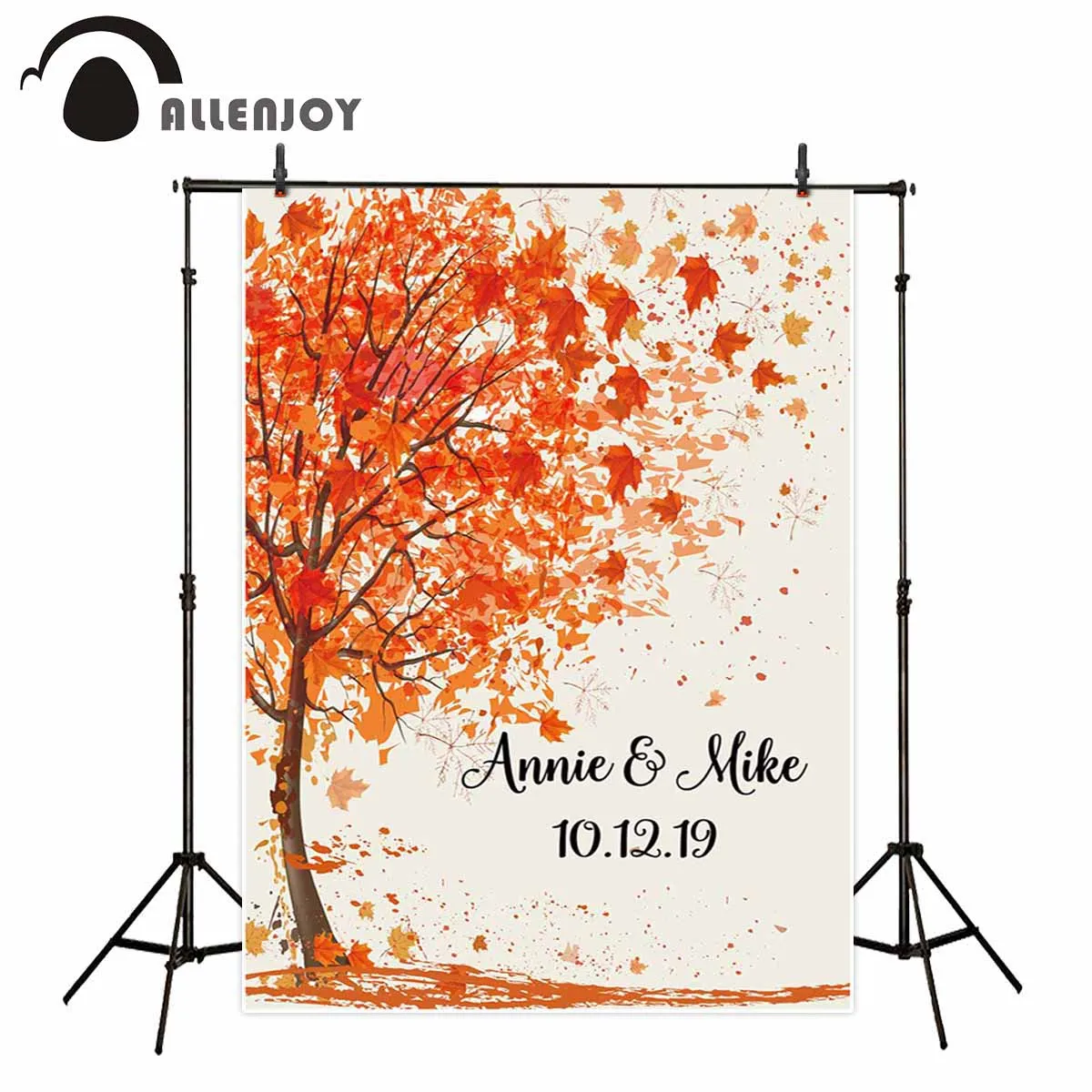 Фон для фотосъемки Allenjoy свадебный фон на заказ осень кленовый лист романтический