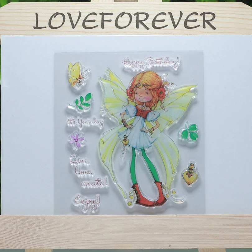 Это ваш день с днем рождения Фея прозрачные штампы для Making/изготовление