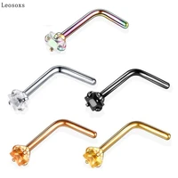 leosoxs 2 pcs stainless steel nose studs european and american fashion body piercing jewelry new products all match