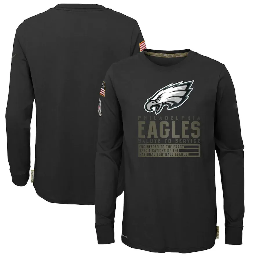 

Philadelphia Youth Black Eagles Salute to Service Long Sleeve T-Shirt S-3XL
