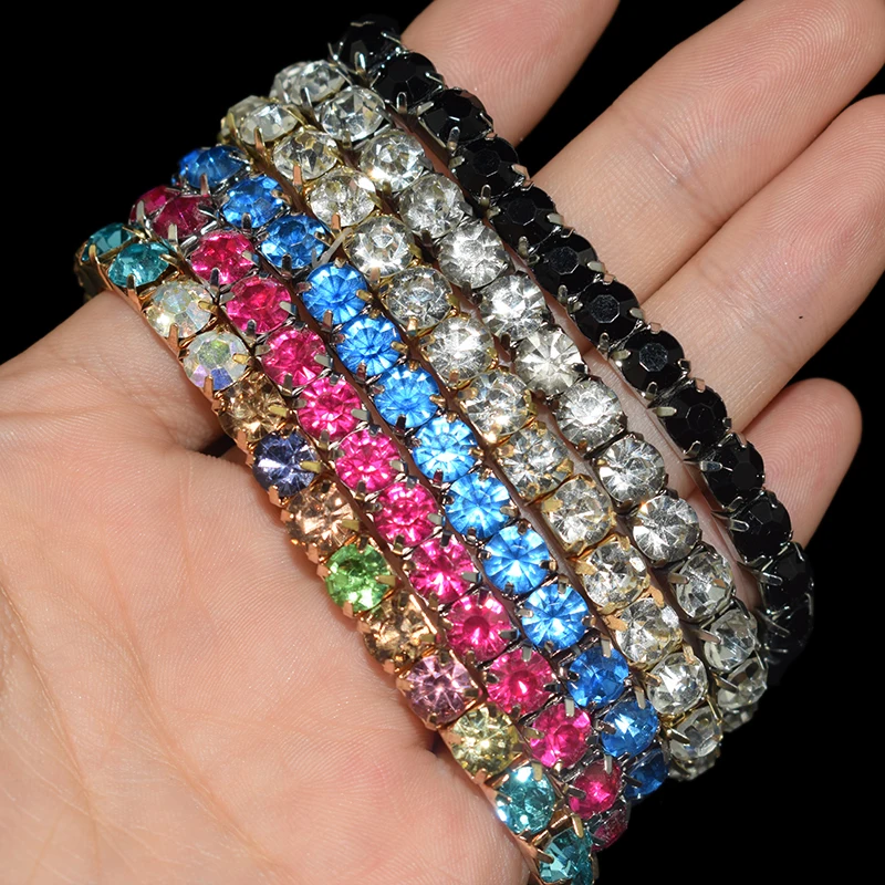 Красный синий белый зеленый страз кристалл смолы сверлильный Браслет вечерние