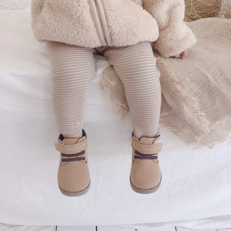 Новинка 2019 г. леггинсы для маленьких девочек осенне зимние штаны в полоску