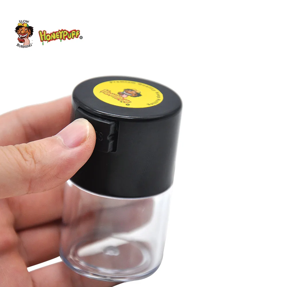 

HONEYPUFF Vacuum Acrylic Airtight Multi-Use Vacuum Seal Portable Storage Container 60ML For Dry Coffee Herb Storage Case