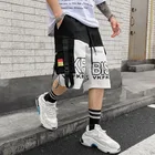 Шорты мужские в стиле панкхип-хоп, повседневные уличные шорты со множеством карманов, цветные ретро, 2020
