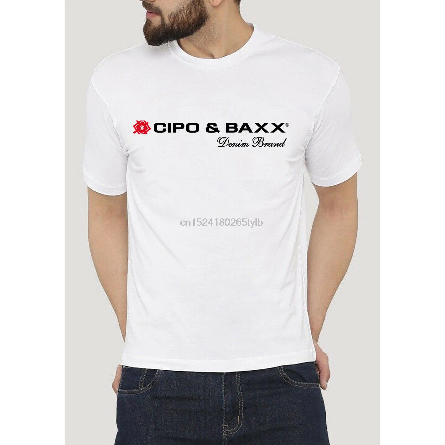 CIPO BAXX Логотип Белая футболка S-2XL Размер | Мужская одежда