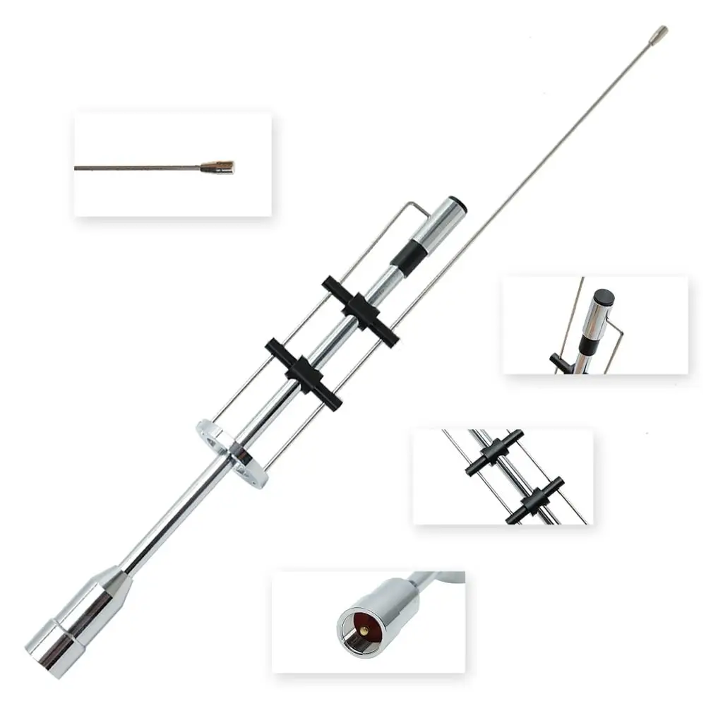 ABBREE CBC-435 VHF UHF двухдиапазонный PL259 3.5dBi с высоким коэффициентом усиления антенны