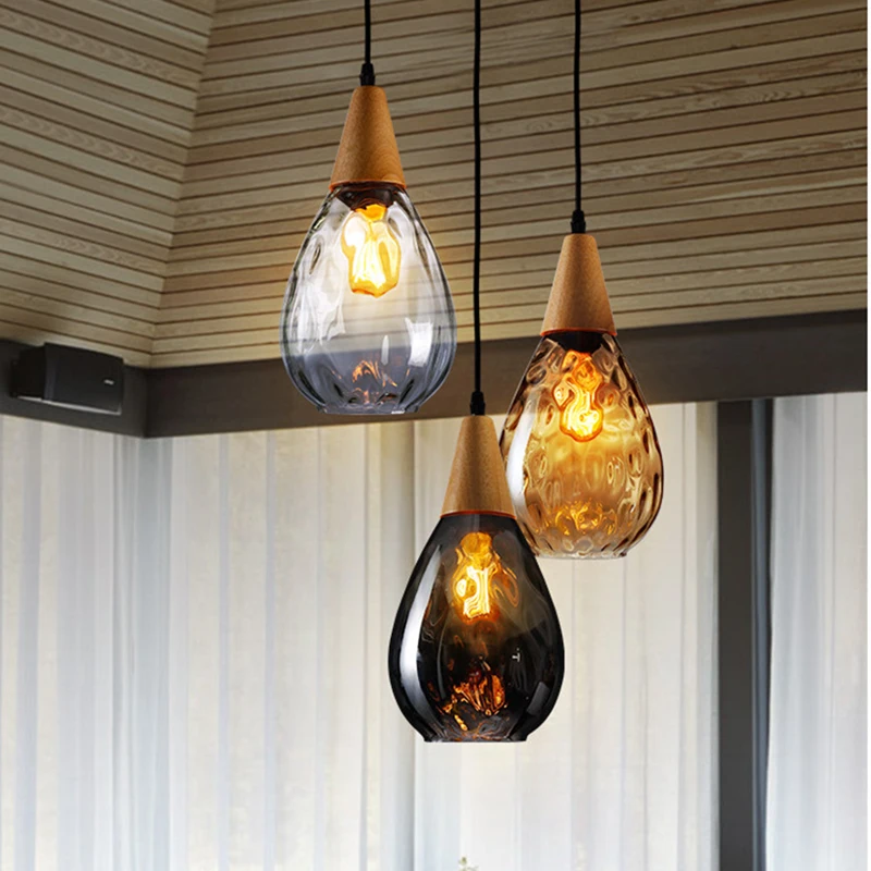 

Modern creative Europe glass pendant light LED E27 with 3 colors for bedroom/restaurant/living room/kitchen/cafe/hotel/office
