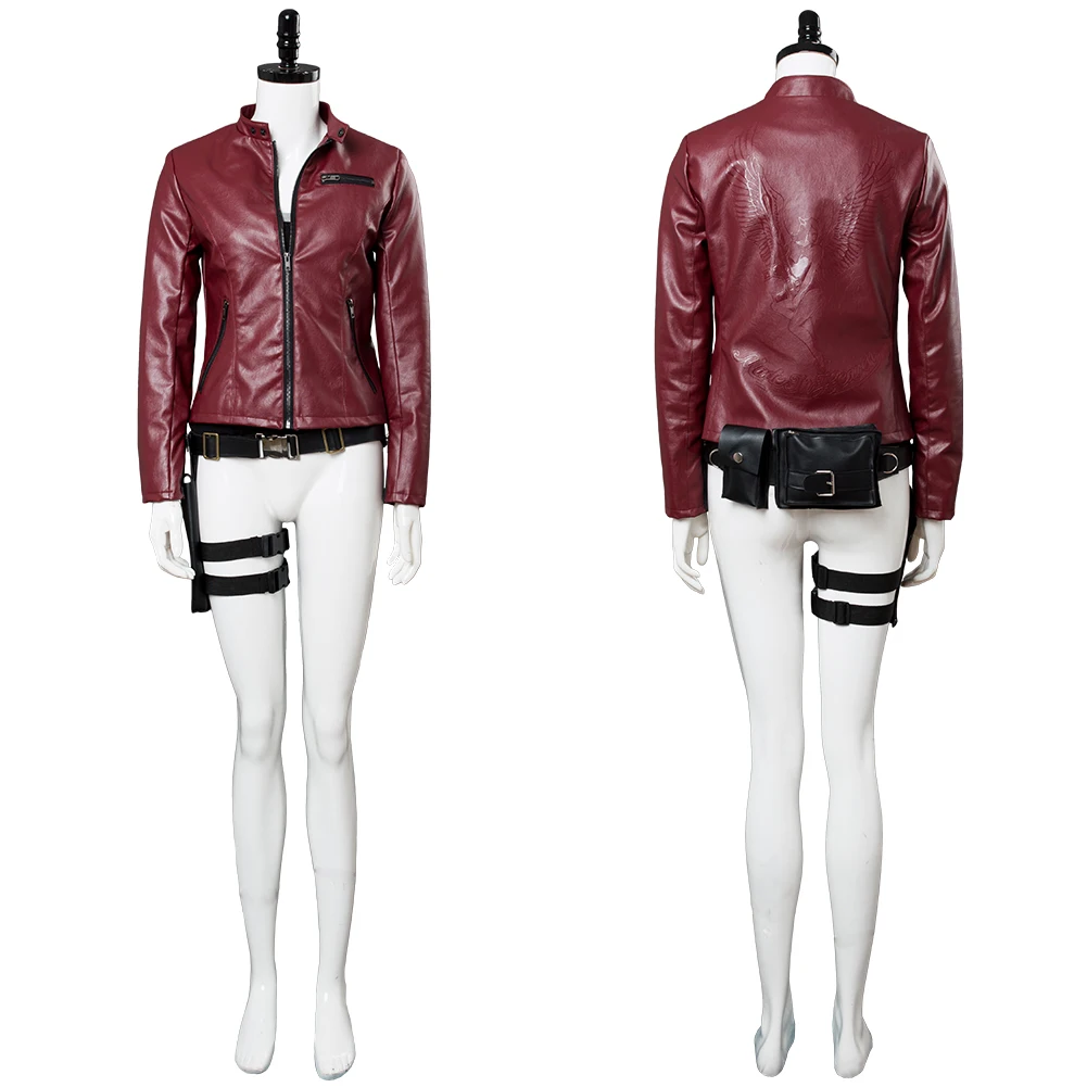 

Evil Remake Claire Redfield Cosplay Costume Women Red Coat Uniform Outidts Suit Halloween Carnival Suit
