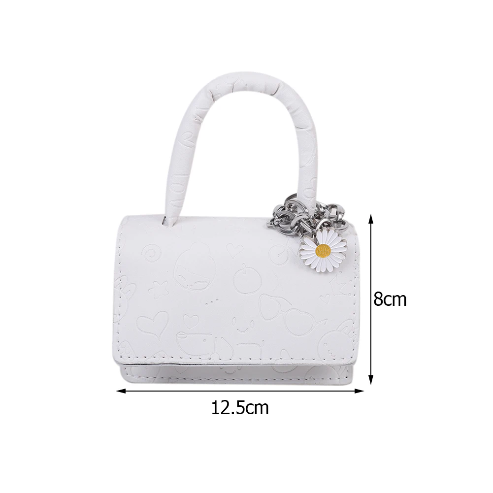 

Women Cartoon Embossing Chain Shoulder Pouch Female Daisy Flower Crossbody Messenger Bag Casual Ladies Mini Flap Pouch