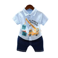children boys cotton shirt shorts 2pcssets toddler casual costume infant active outfits kids tracksuits new summer baby clothes