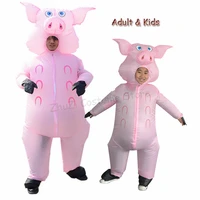 inflatable pink pig costume adult kids fancy dress anime cosplay costume animal halloween pig cute funny party cosplay clothes