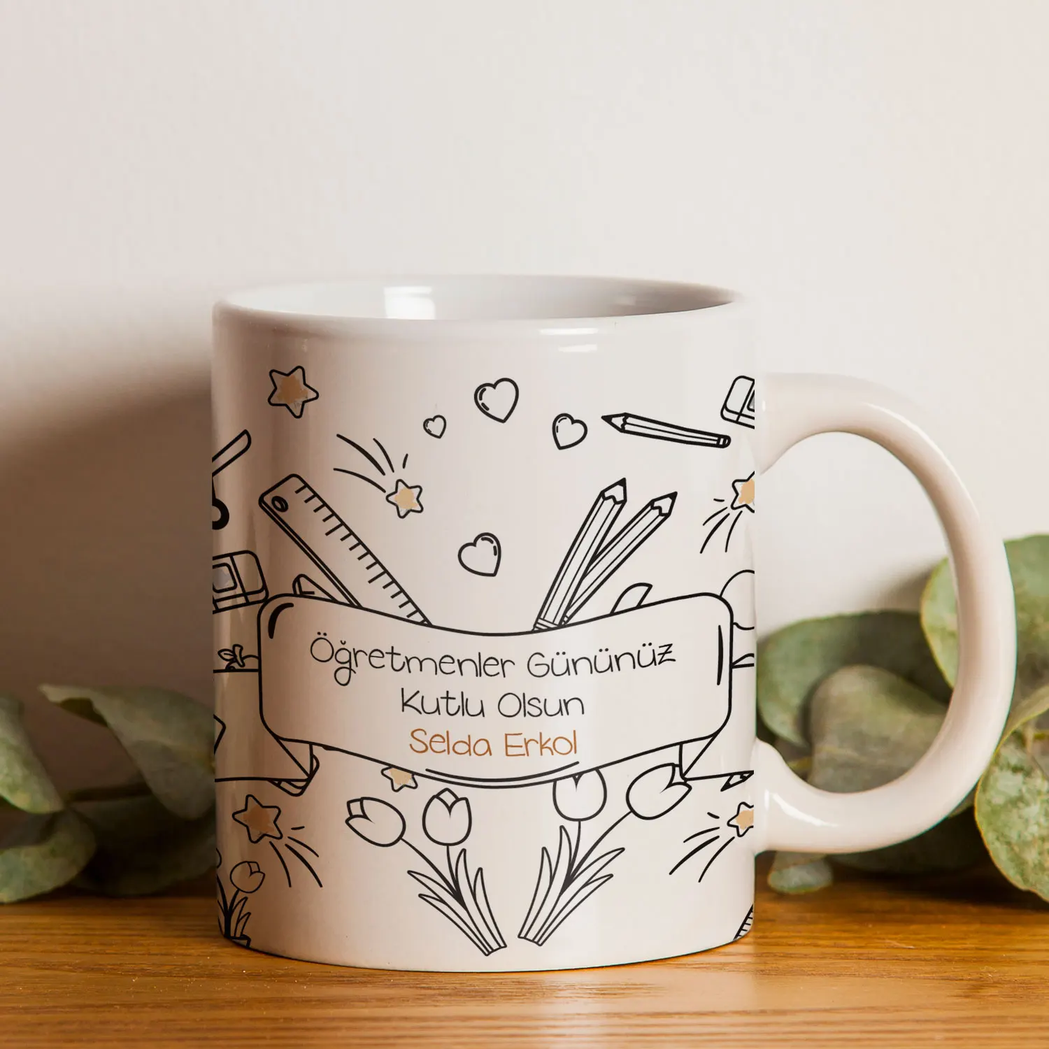 

Personalized Teachers Day Themed White Mug-5
