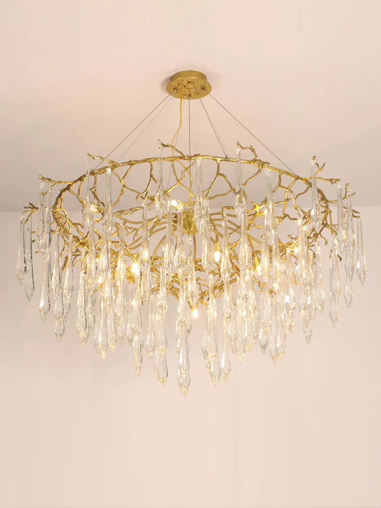 Медная люстра в европейском стиле для гостиной новинка 2019 ресторана светильник