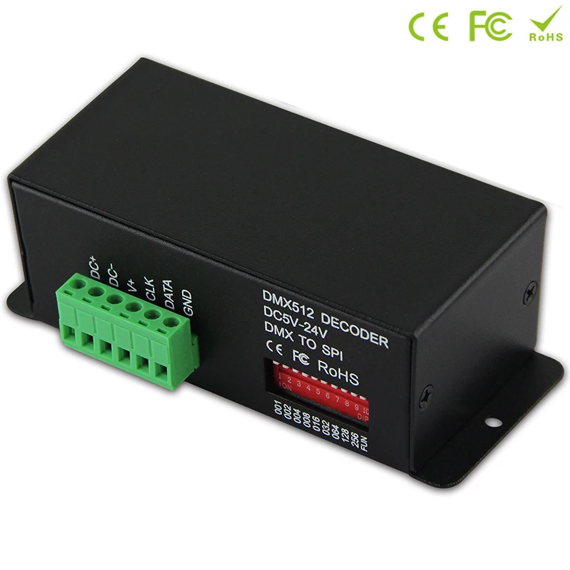 BC-802 DC5V-DC24V DMX512 в SPI(TTL) Конвертор декодер Выходной сигнал 6803/1809/8806/9813 (как вы