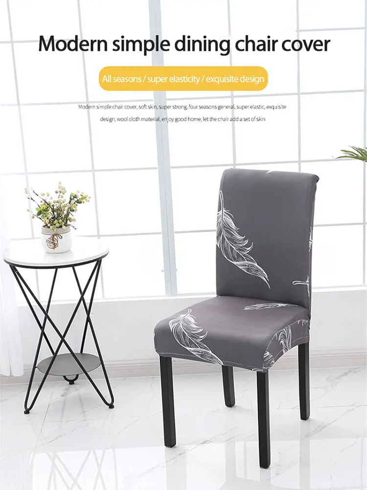 

Geometric Dining Chair Cover Spandex Elastic Chair Slipcover Stretch Chair Covers With Elastic For Wedding Hotel Banquet Dining