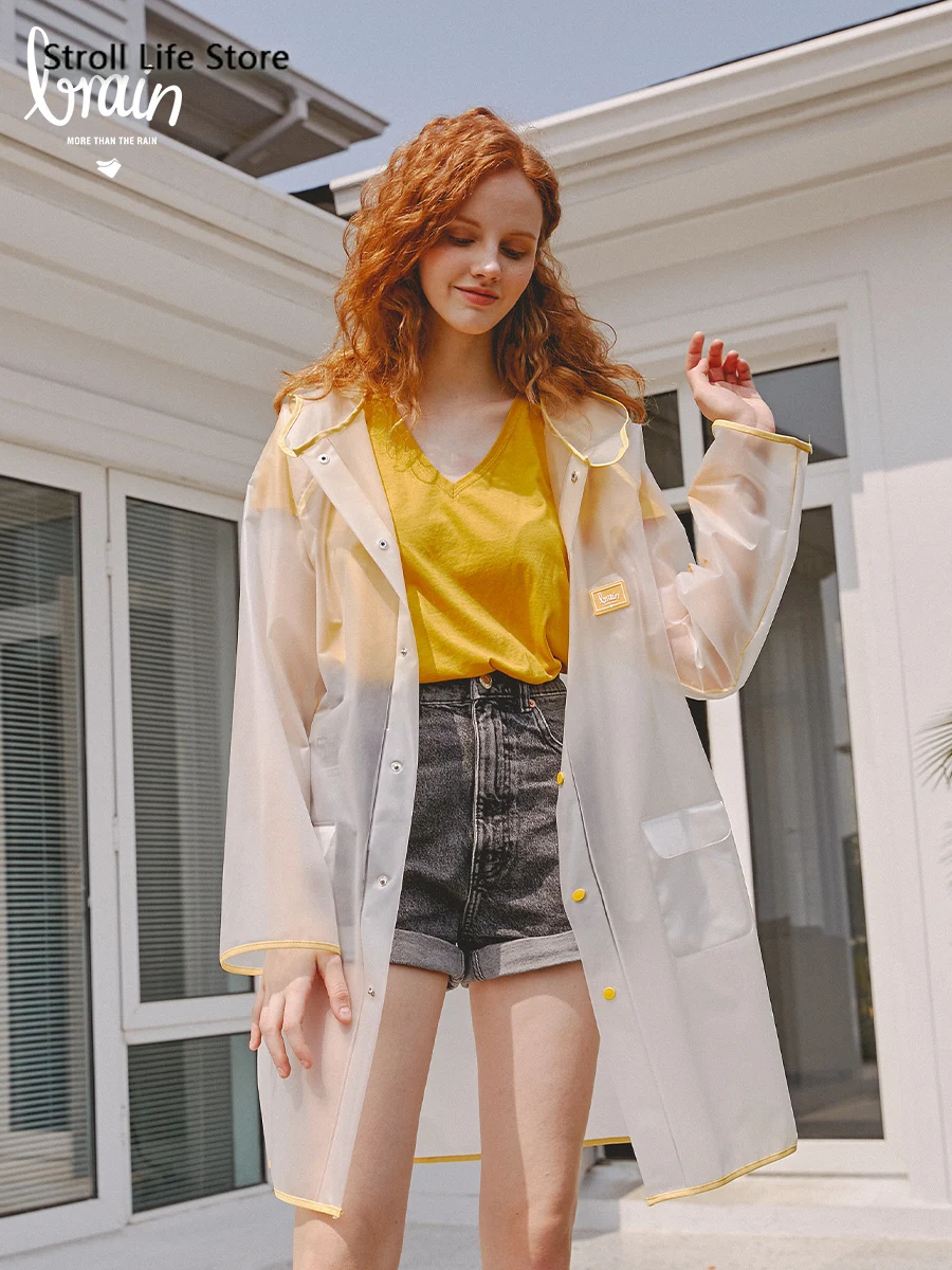 Длинный плащ Женская куртка водонепроницаемый пластиковый костюм прозрачный