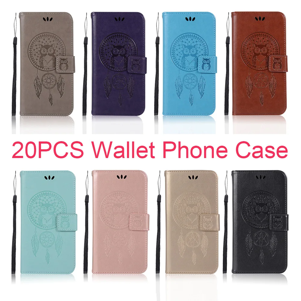20 шт. оптовая продажа роскошный кожаный чехол-бумажник для телефона MOTO E4 E5 Plus C G4 G5