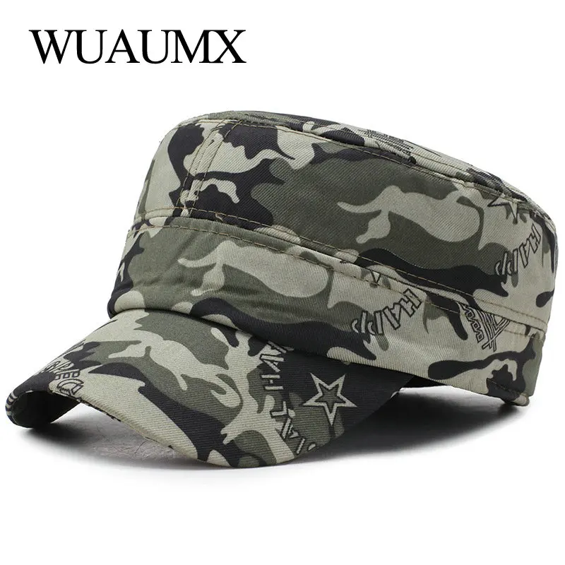 Wuaumx Повседневное осень зима Кепки Для мужчин Бейсбол Кепкиs хлопок Flat Top Hat