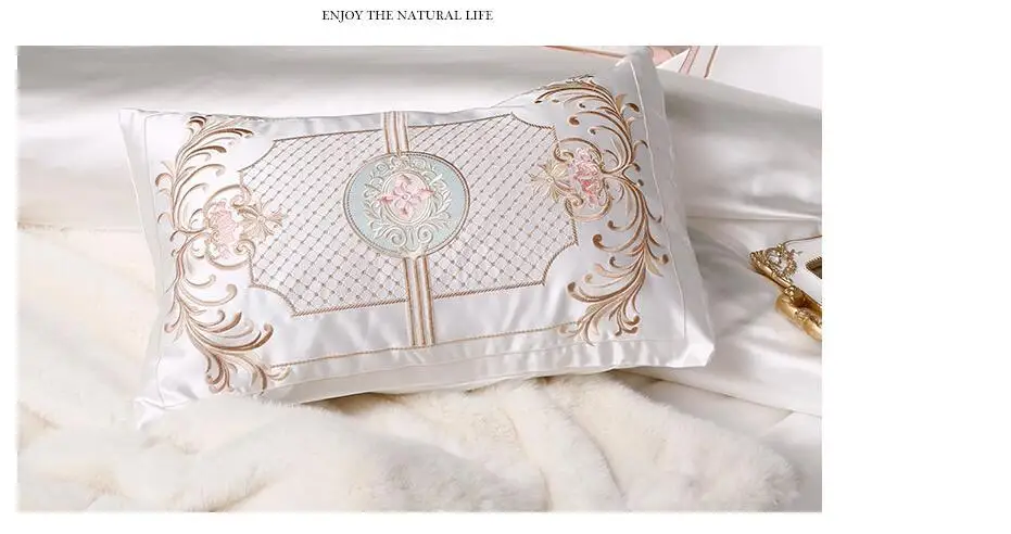 

42 Silk Cotton Luxury Bedding Set Queen King size Bed set Egyptian Cotton Bed/Fitted sheet Duvet Cover Bed set parure de lit